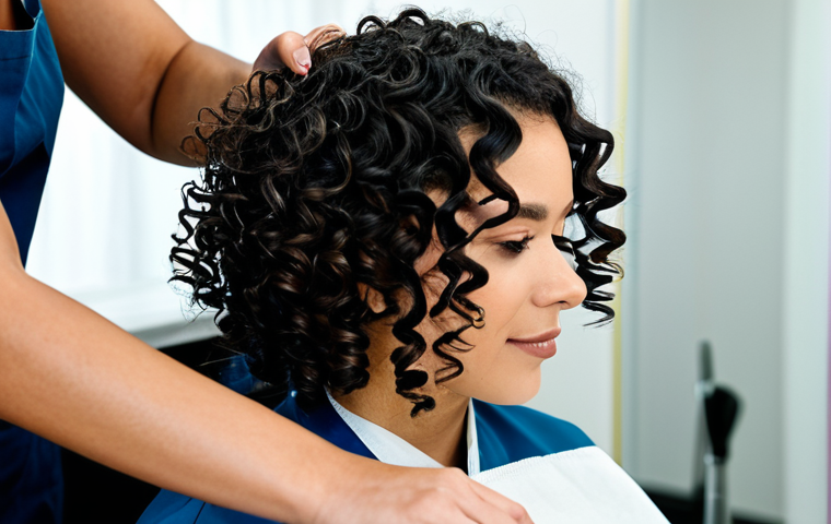 헤어디자이너 헤어컷 기술 분석 - **Image Prompt:** "A professional hairstylist in a brightly lit salon, consulting with a female clie...