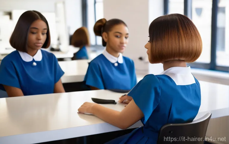 헤어디자이너의 첫걸음 - **Prompt:** A vibrant, sunlit Italian hairdressing academy classroom. A diverse group of young, enth...