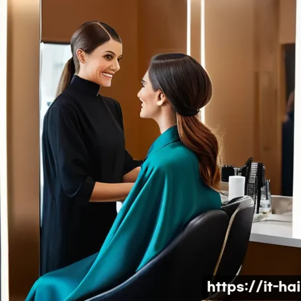 헤어디자이너의 성장 스토리 - **Prompt:** A highly skilled Italian female hairstylist, mid-30s, with a focused and artistic expres...