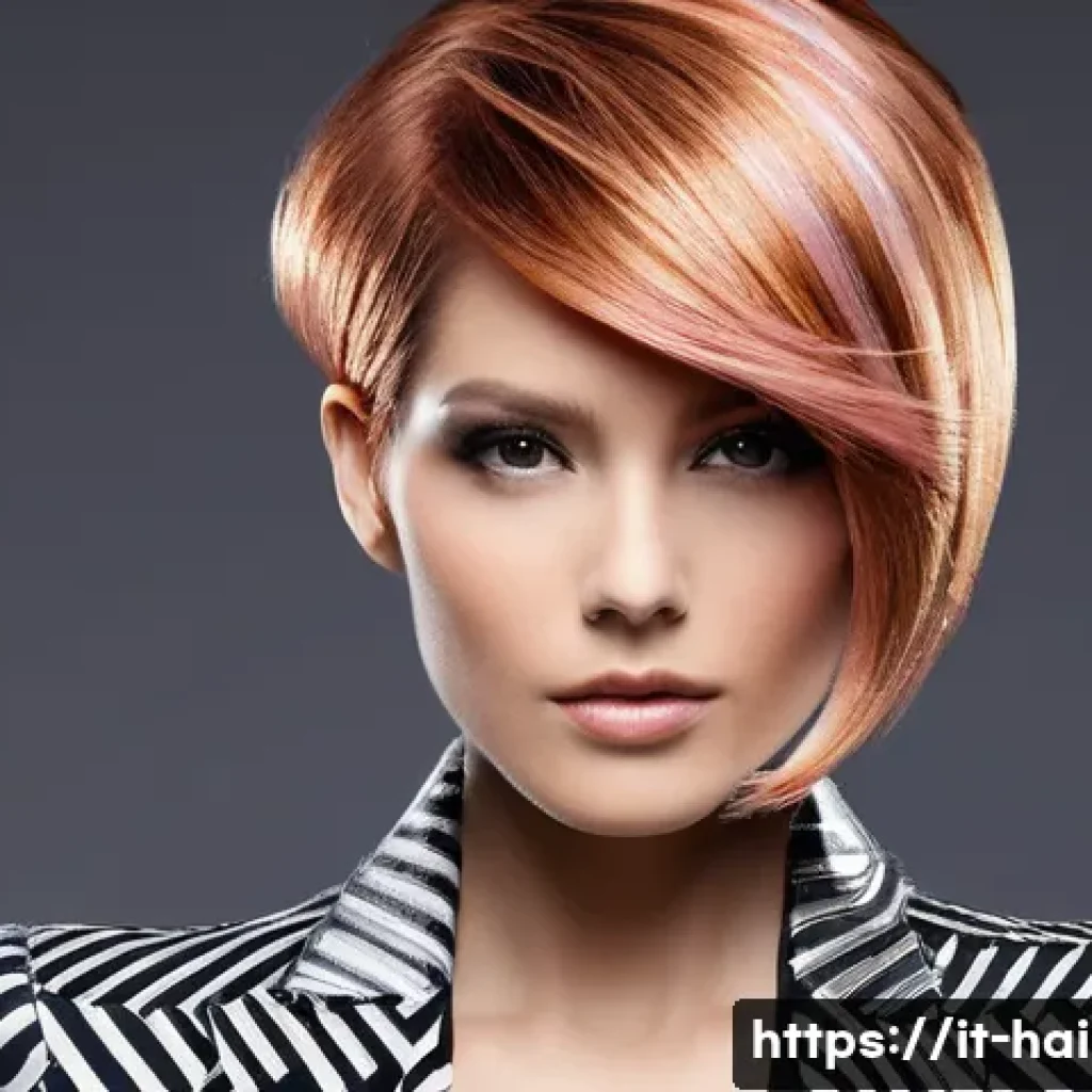 헤어디자이너 헤어쇼 참가 후기 - **Image Prompt 1: Sculpted Hair with Multidimensional Color in a Modern Setting**
A female model...